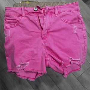 Pink jeans shorts